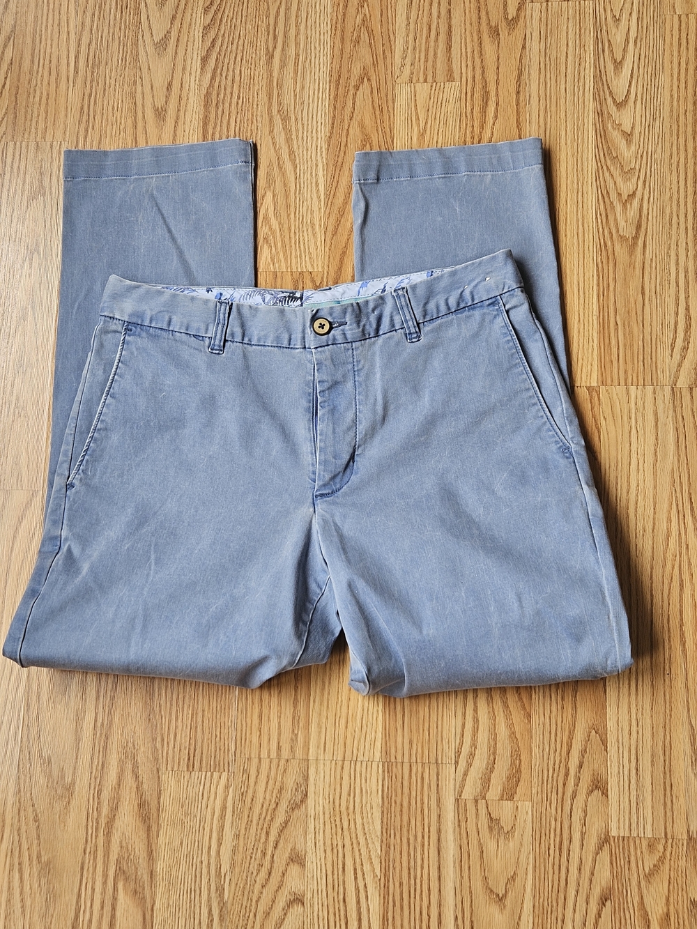 ​Tommy Bahama Boracay Island Chino Pants - Dusty Blue Stretch Cotton/Tencel - Picture 9 of 16
